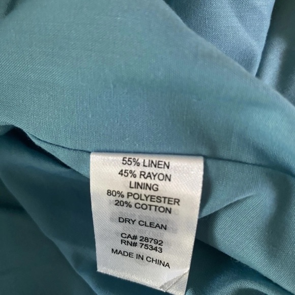 House of Harlow 1960 Blue Floral Mini Dress Size Small Fit And Flare Linen Blend - Picture 7 of 8